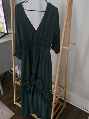 chinese dress ladies Leslie Amon Women's Treasure Shell Maxi Dress  Saint Bernard